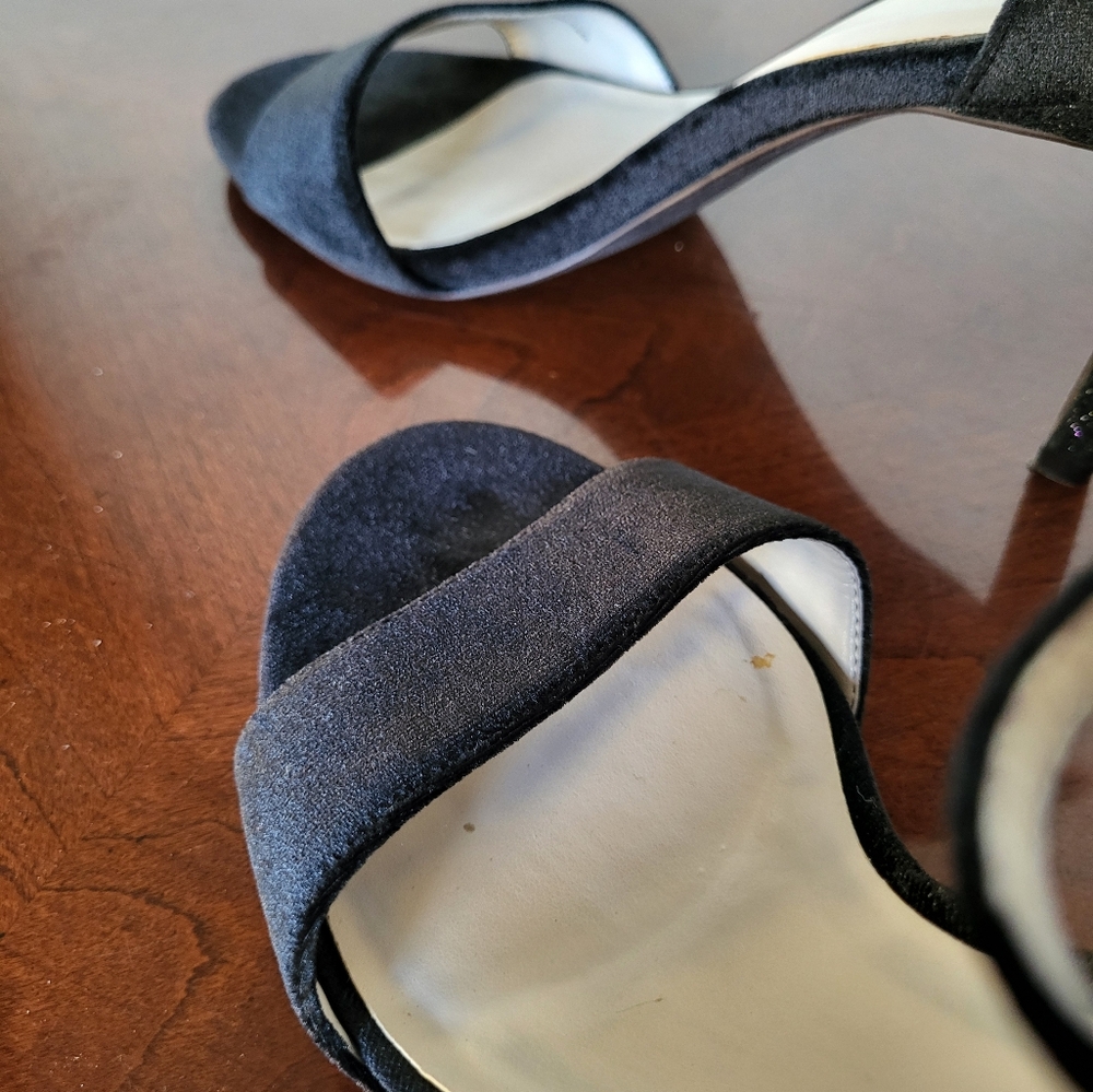 Black Velvet Cole Haan Clara Grand Sandal 85mm Women Shoes Size 9B - W09915 - Picture 7 of 11